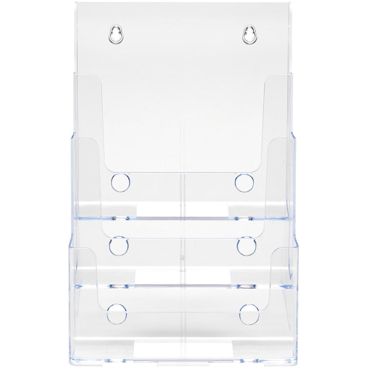 Image of deflecto® 3-Compartment Docuholder, Magazine Size, 9.5w X 6.25d X 12.63, Clear