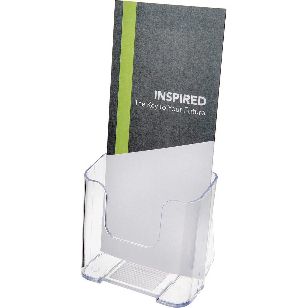 Image of Deflecto 77501 Single Compartment DocuHolder, 1 Pocket(s), 7.75" H x 4.38" W x 3.25" Depth, Desktop, Clear, Plastic, 1 Each