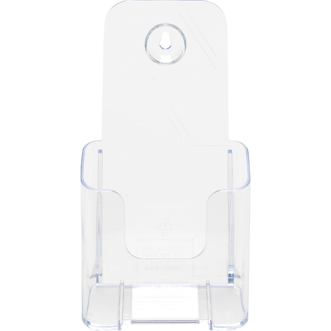 Image of Deflecto 77501 Single Compartment DocuHolder, 1 Pocket(s), 7.75" H x 4.38" W x 3.25" Depth, Desktop, Clear, Plastic, 1 Each