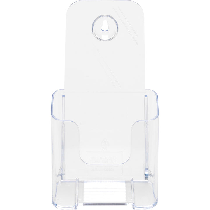 Image of Deflecto 77501 Single Compartment DocuHolder, 1 Pocket(s), 7.75" H x 4.38" W x 3.25" Depth, Desktop, Clear, Plastic, 1 Each