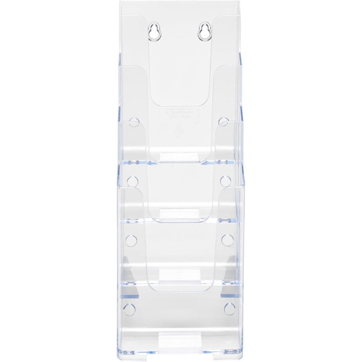 Image of deflecto® 4-Compartment Docuholder, Leaflet Size, 4.88w X 6.13d X 10h, Clear