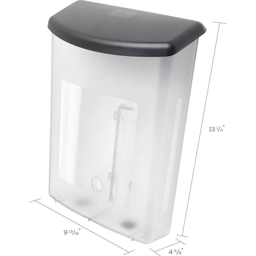 Image of deflecto® Outdoor Literature Box, 10w X 4.5d X 13.13h, Clear/black