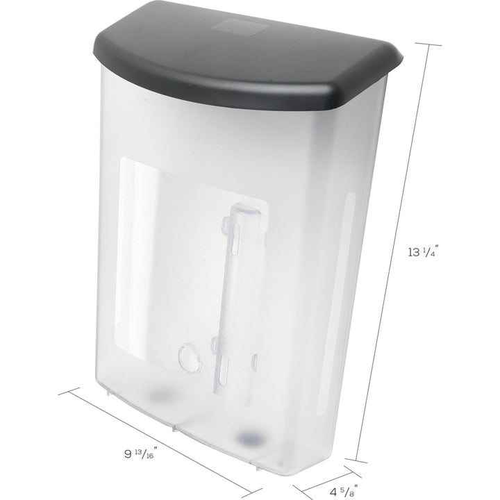 Image of deflecto® Outdoor Literature Box, 10w X 4.5d X 13.13h, Clear/black