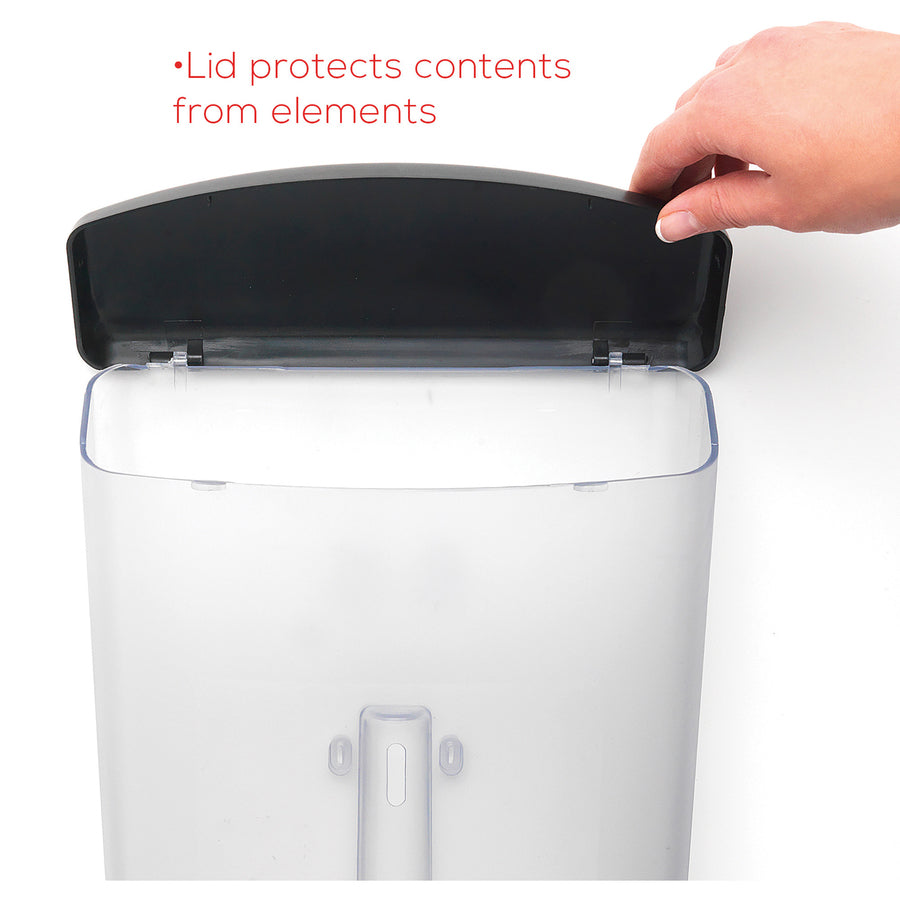 Image of deflecto® Outdoor Literature Box, 10w X 4.5d X 13.13h, Clear/black
