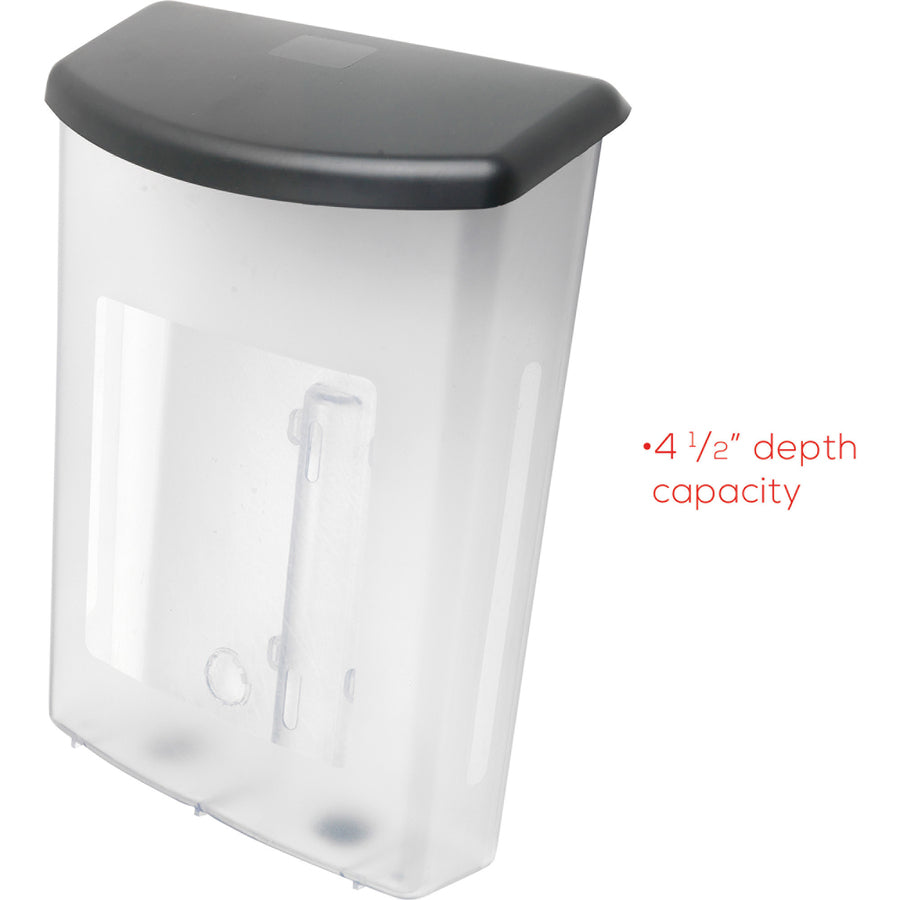 Image of deflecto® Outdoor Literature Box, 10w X 4.5d X 13.13h, Clear/black