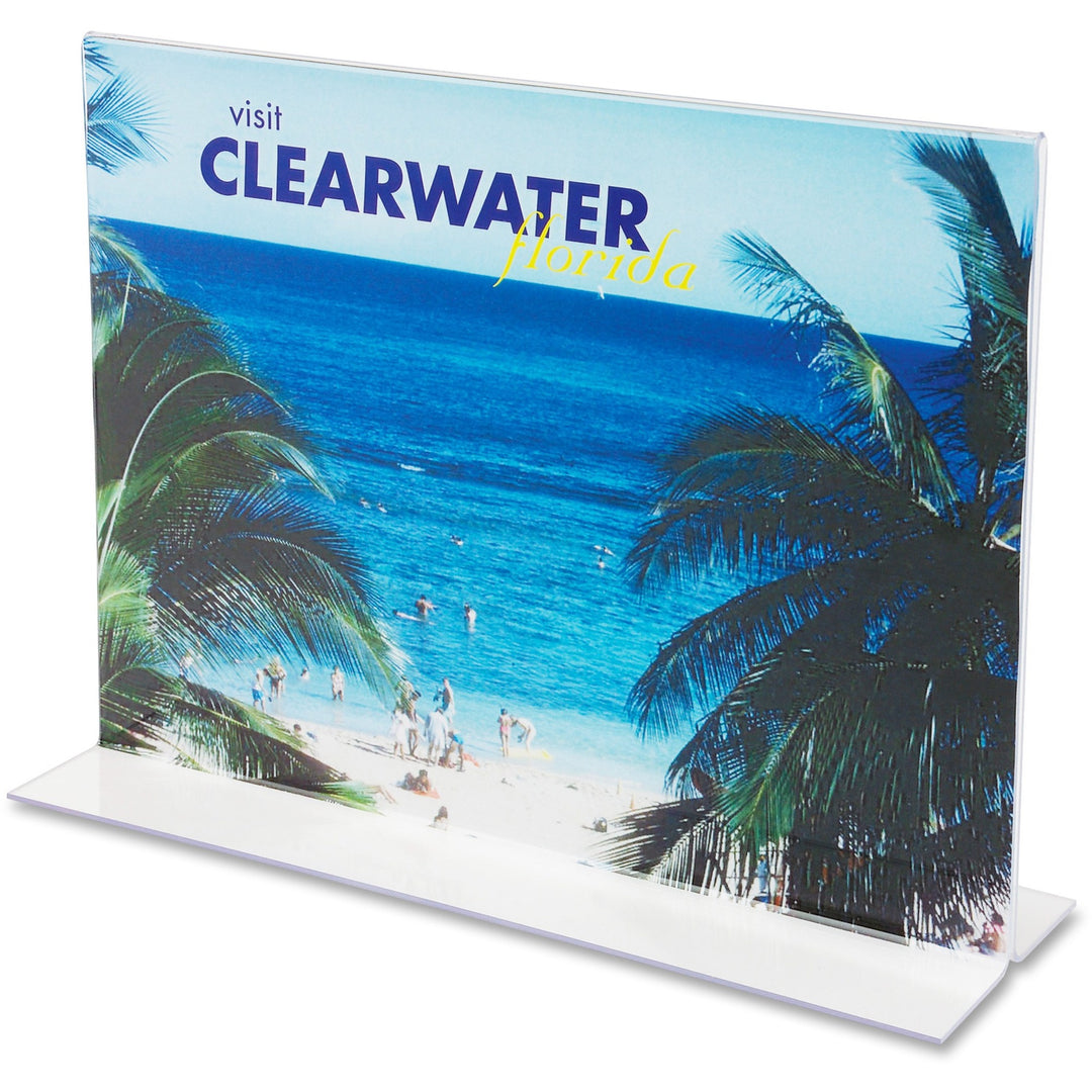 Image of deflecto® Classic Image Double-Sided Sign Holder, 11 x 8.5 Insert, Clear