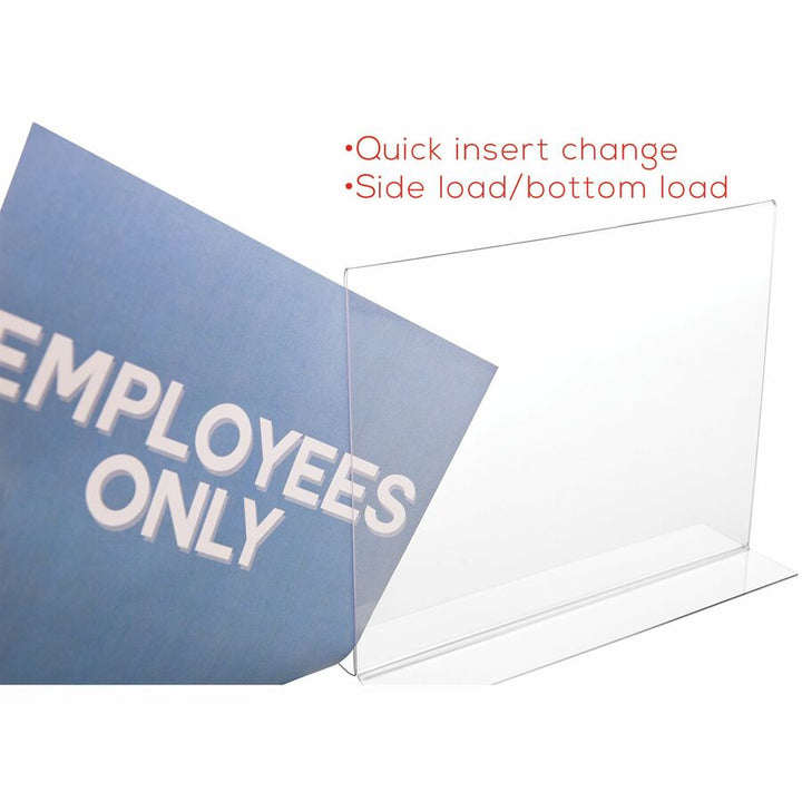 Image of deflecto® Classic Image Double-Sided Sign Holder, 11 x 8.5 Insert, Clear