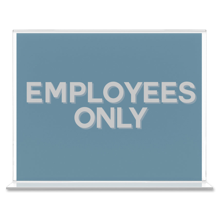 Image of deflecto® Classic Image Double-Sided Sign Holder, 11 x 8.5 Insert, Clear