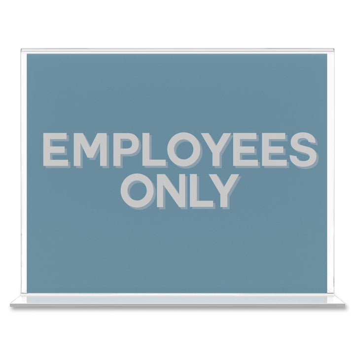 Image of deflecto® Classic Image Double-Sided Sign Holder, 11 x 8.5 Insert, Clear