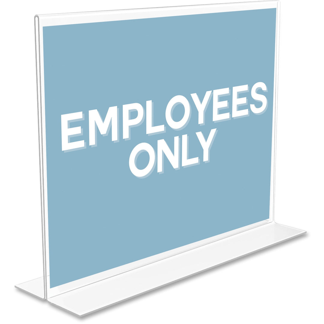 Image of deflecto® Classic Image Double-Sided Sign Holder, 11 x 8.5 Insert, Clear