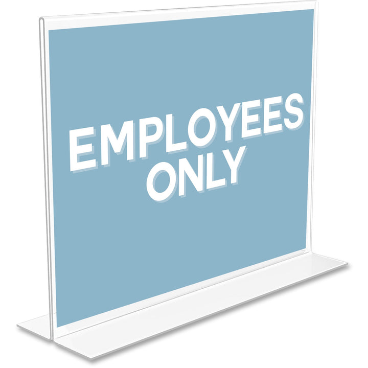 Image of deflecto® Classic Image Double-Sided Sign Holder, 11 x 8.5 Insert, Clear