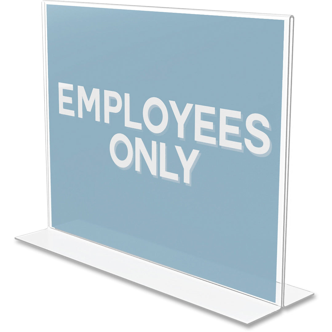 Image of deflecto® Classic Image Double-Sided Sign Holder, 11 x 8.5 Insert, Clear