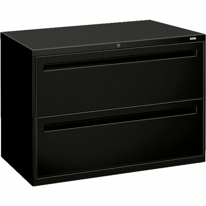 Image of HON® Brigade 700 Series Lateral File, 2 Legal/letter-Size File Drawers, Black, 42" X 18" X 28"