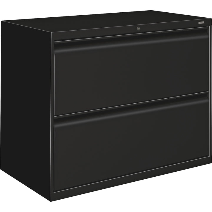 Image of HON® Lateral File, 2-Drawer, w/Lock, 36"x18"x28", Black
