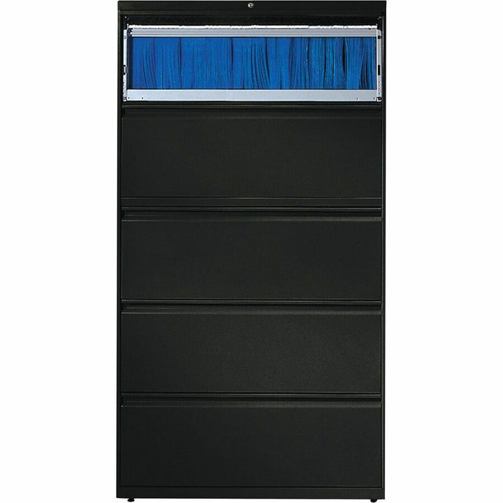 Image of HON® Lateral File, 5-Drawer, Locking, 36"x18"x64-1/4", Black