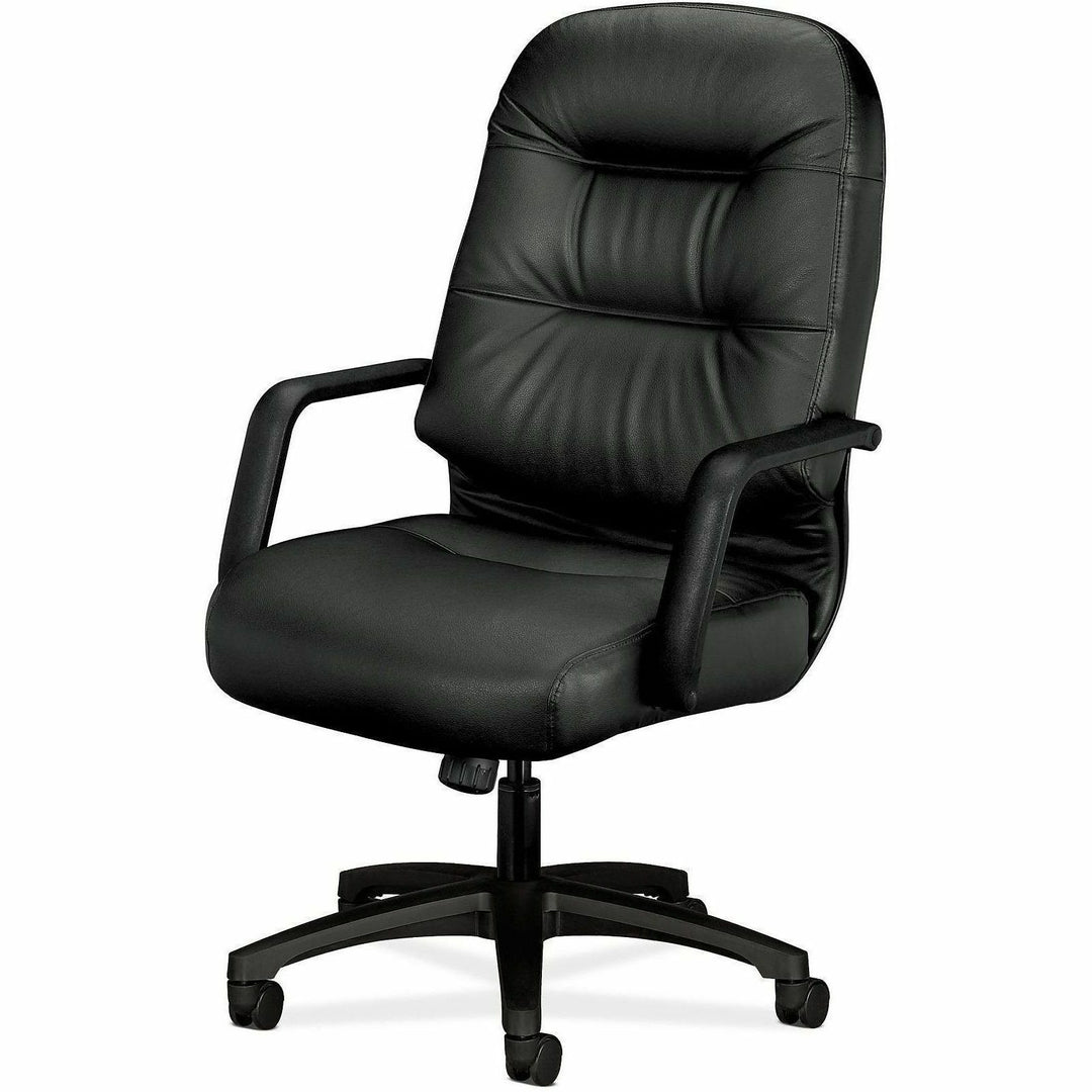Image of HON® Pillow-Soft 2090 Series Executive High-Back Swivel/tilt Chair, Supports Up To 300 Lb, 16.75" To 21.25" Seat Height, Black