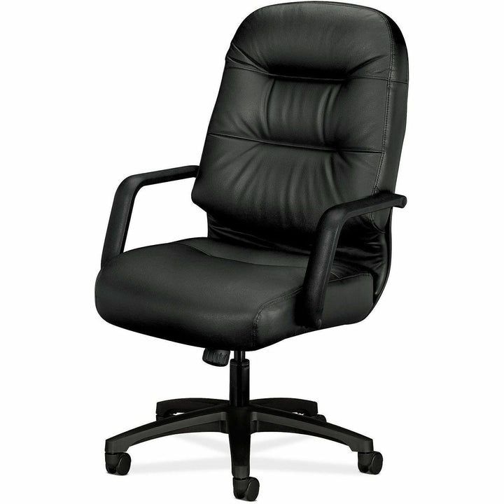 Image of HON® Pillow-Soft 2090 Series Executive High-Back Swivel/tilt Chair, Supports Up To 300 Lb, 16.75" To 21.25" Seat Height, Black