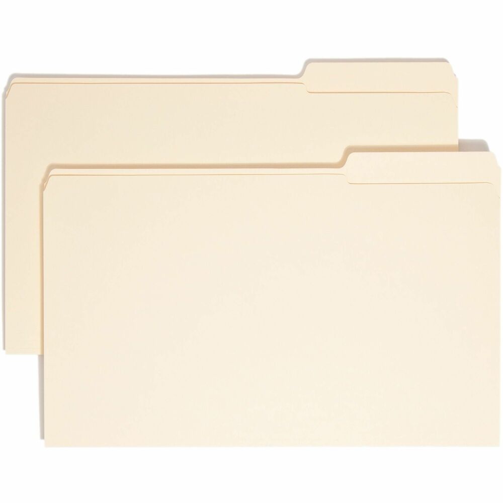 Image of Smead File Folders, 1/3 Right Tab Cut, 2 Ply, Legal, 100/BX, MLA