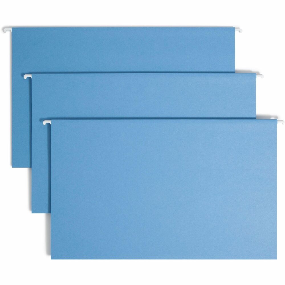 Image of Smead Hanging Folders w/Poly Tab, 1/5 Tab, Lgl, 25/BX, Blue
