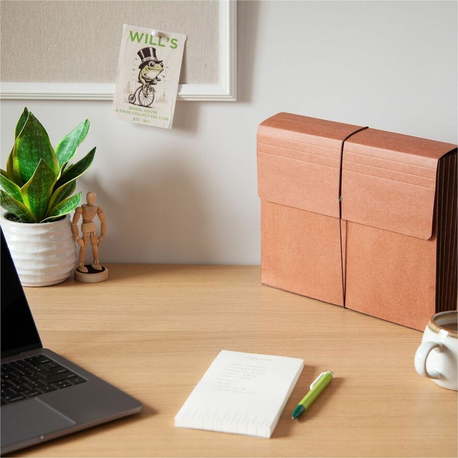 Image of Smead Expndg Wallets,w/ Cord, 5-1/4" Exp,11-3/4"x9-1/2",10/BX,RDR