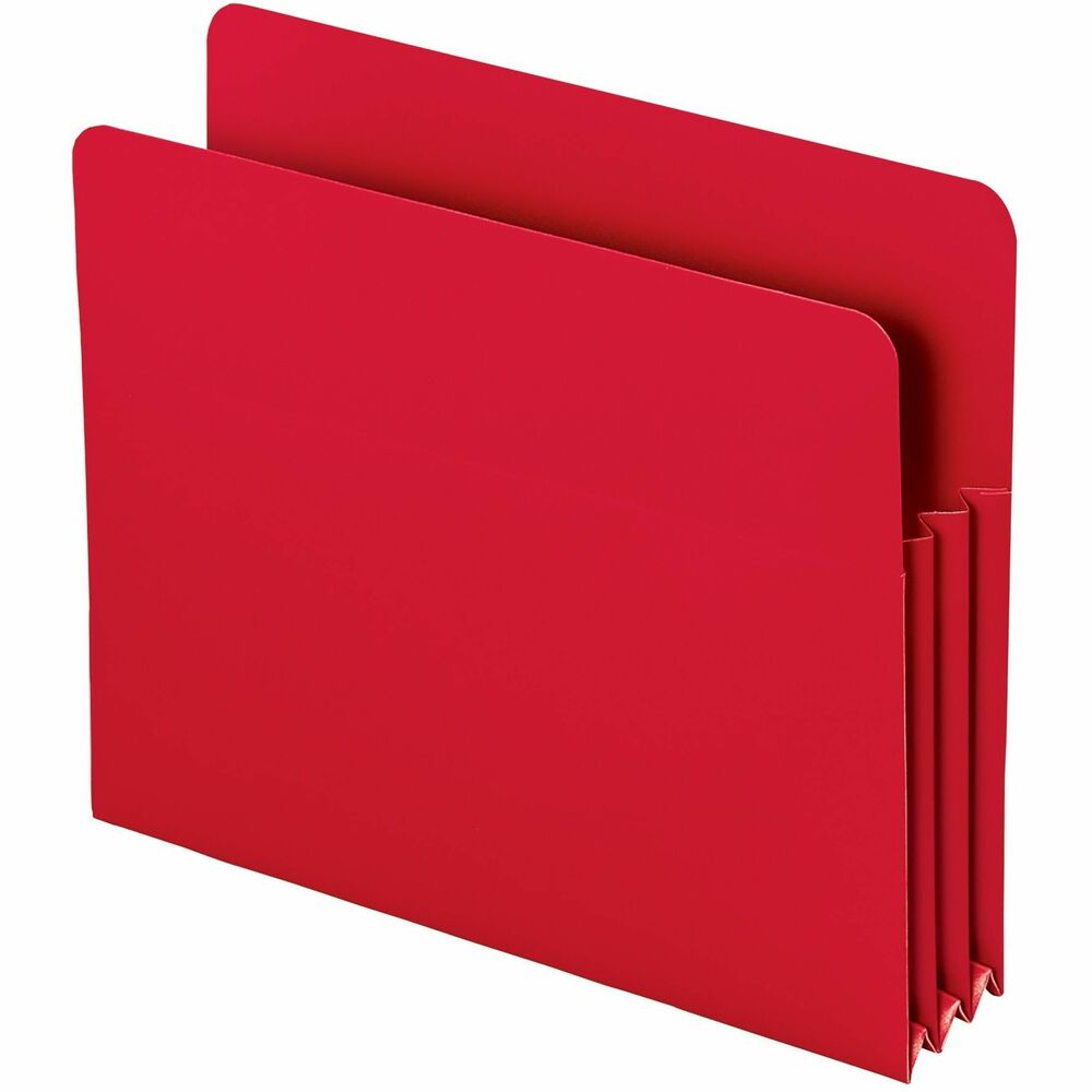 Image of Smead Poly Pockets, 3-1/2" Expansion, Letter, 4/PK, Red