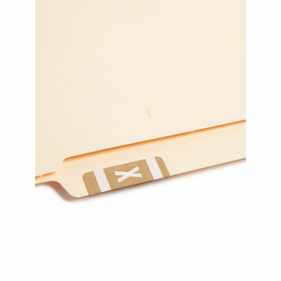 Image of Smead 67194 AlphaZ ACCS Color-Coded Labels, X, x 1" W x 1 5/8" Length, Light Brown, Laminated, 10 / Sheet, 100 / Pack
