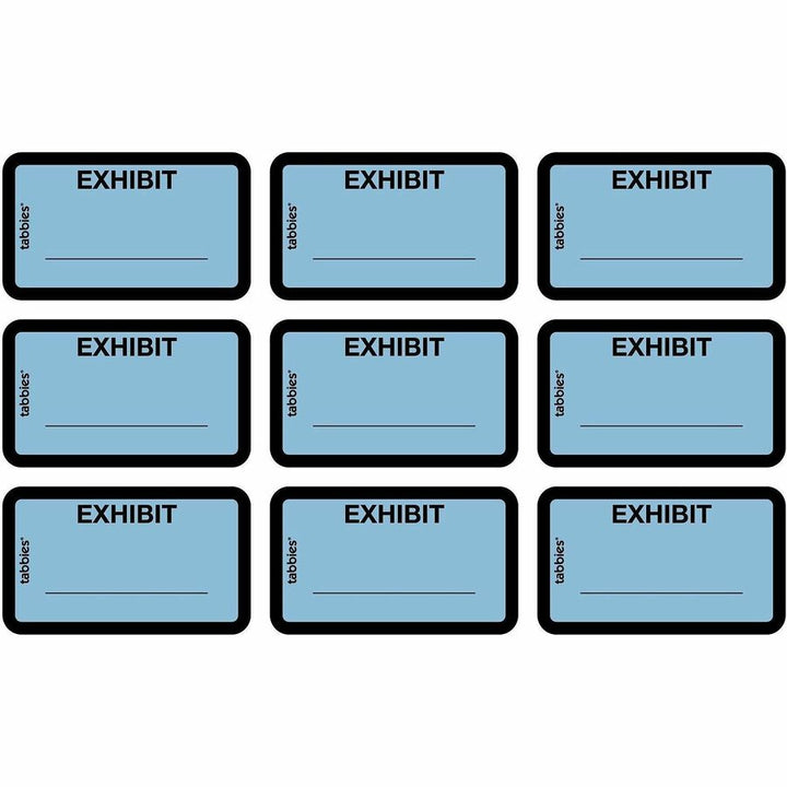 Image of Tabbies® Legal Exhibit Labels, "Exhibit",1-5/8"x1",252/PK, Blue