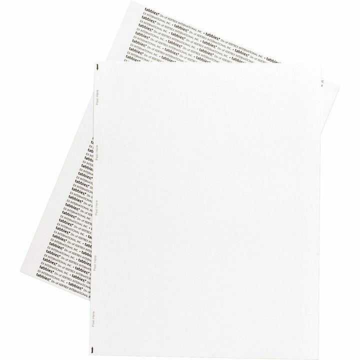 Image of Tabbies® Transcription Labels,Unruled,1/Sht,8-1/2"x11",1000/BX,White