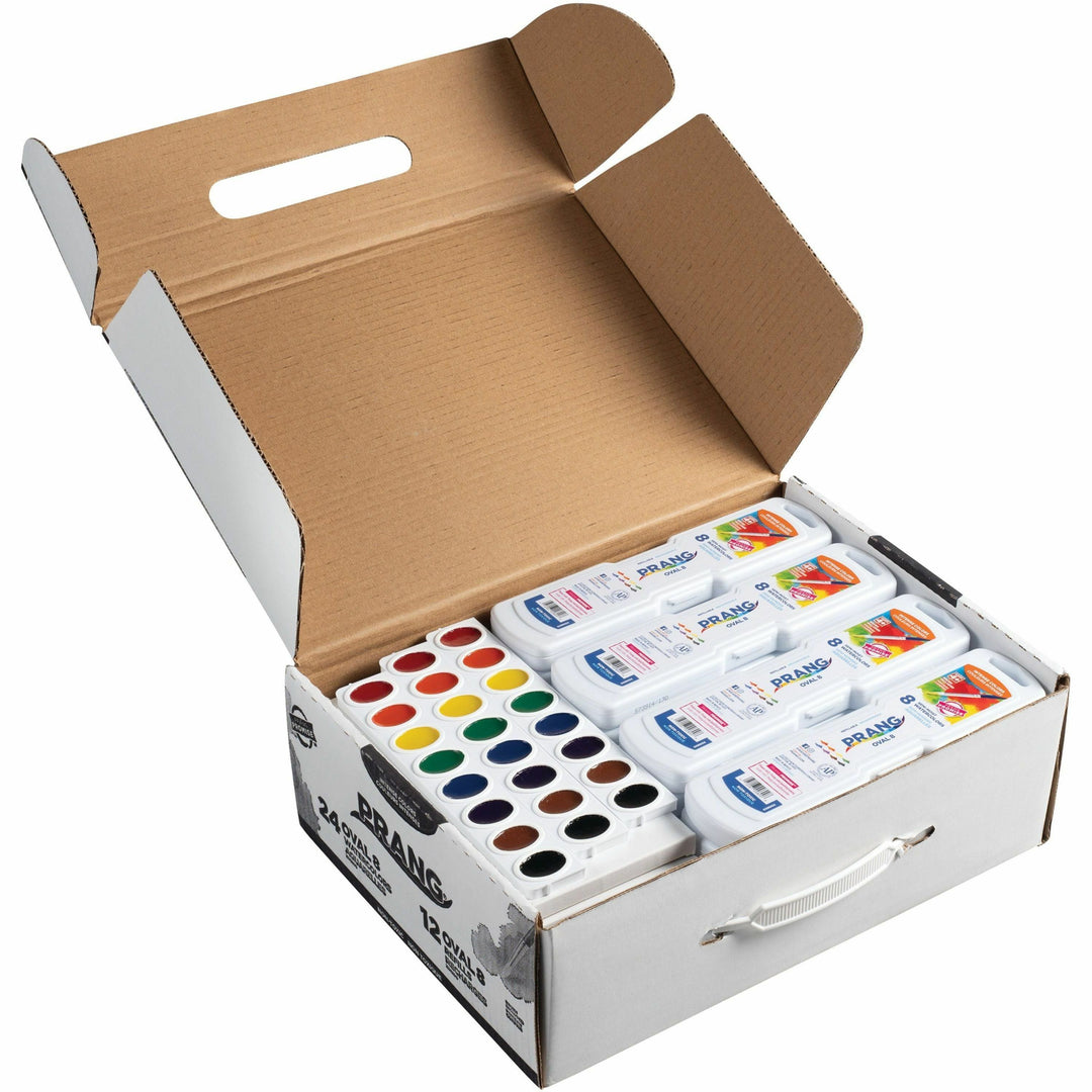 Image of Prang 08020 8-Color Oval Watercolor Master Pack, 8 Color(s), Assorted, 0.17 fl oz, 8/Set, 36 / Carton