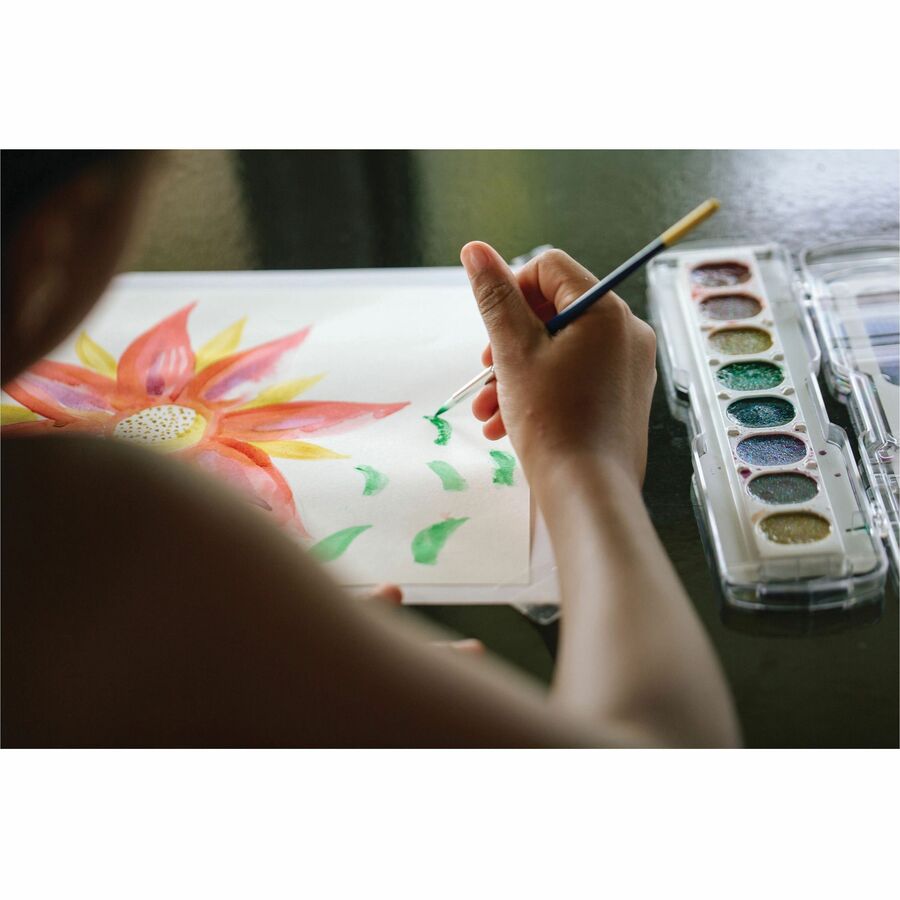 Image of Dixon® Washable Glitter,No.9 Paintbrush Included,Nontoxic,8/Set