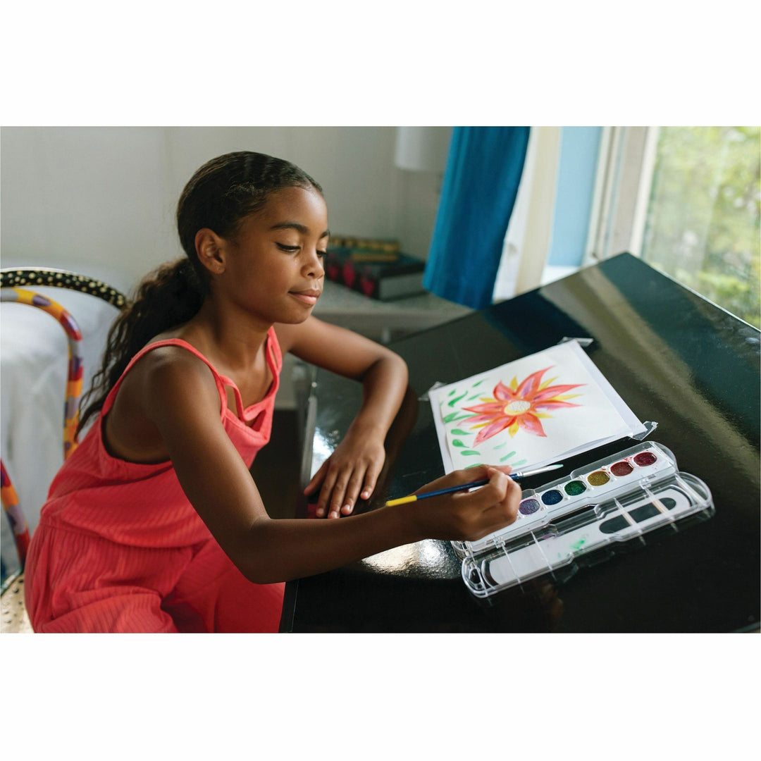 Image of Dixon® Washable Glitter,No.9 Paintbrush Included,Nontoxic,8/Set