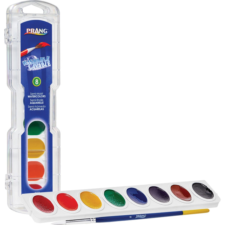 Image of Dixon® Watercolor Paint Set, w/Brush, Washable, 8/ST, Assorted
