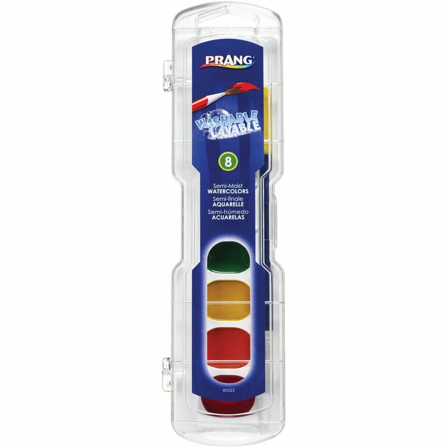 Image of Dixon® Watercolor Paint Set, w/Brush, Washable, 8/ST, Assorted