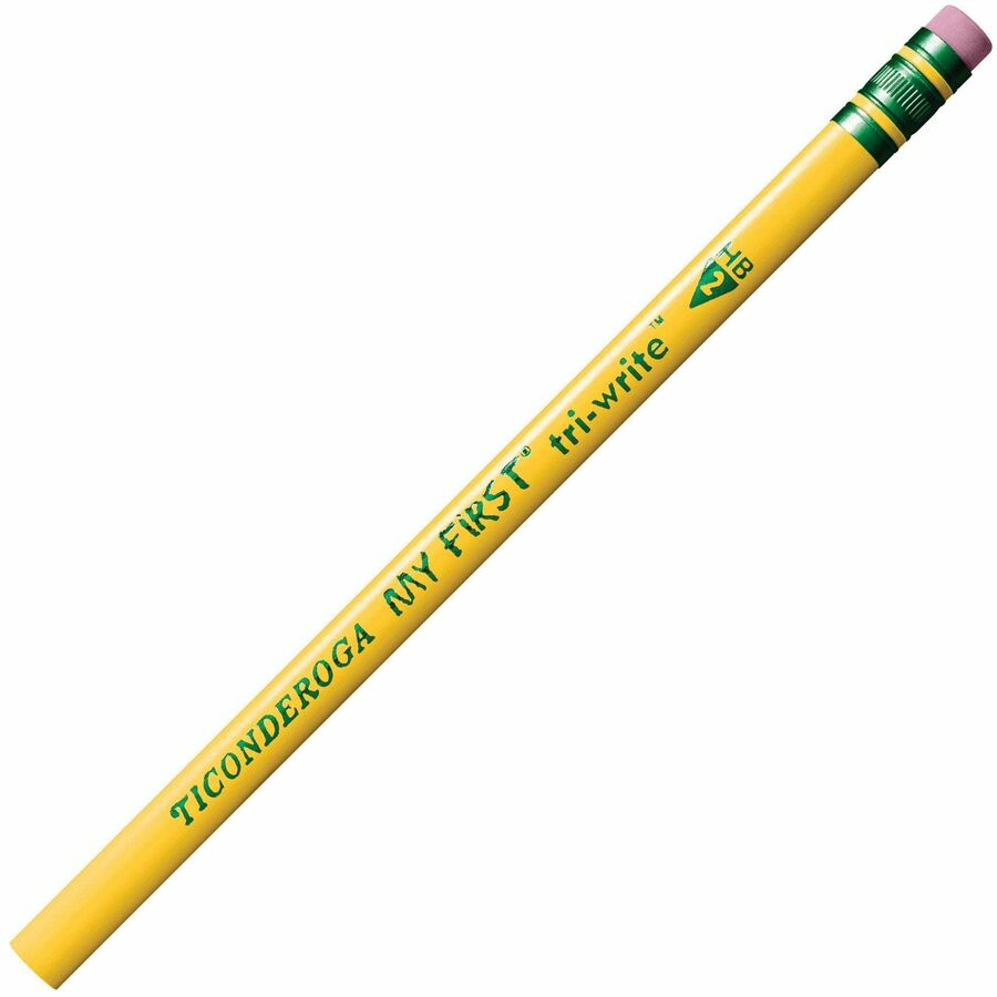 Image of Dixon® Pencil,No 2,Triangular Shape,Beginner W/Eraser,36/BX