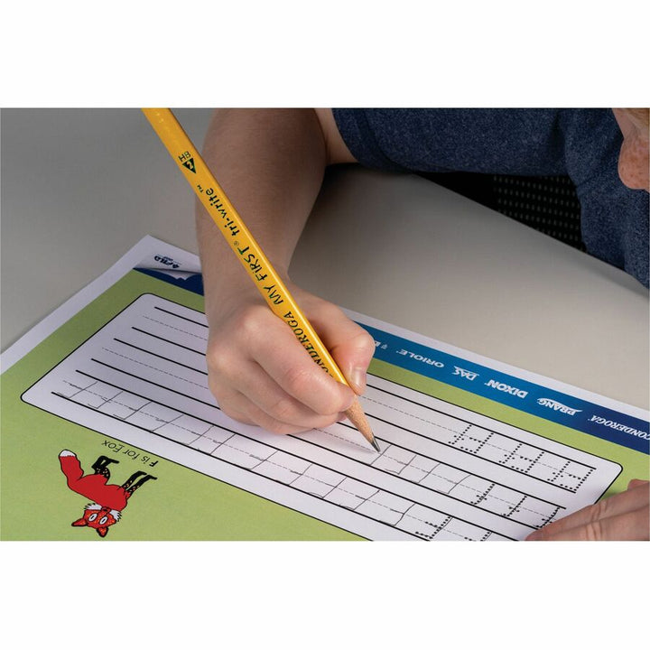 Image of Dixon® Pencil,No 2,Triangular Shape,Beginner W/Eraser,36/BX