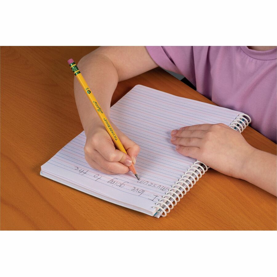 Image of Ticonderoga 13304 Laddie No. 2 Pencils with Erasers, #2, Yellow Barrel, 1 Dozen