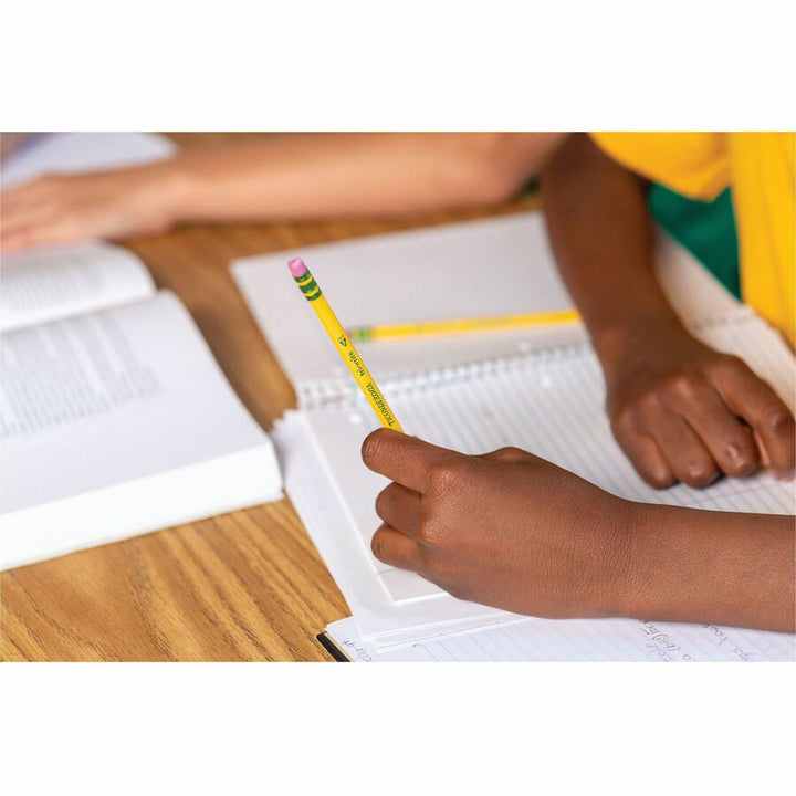 Image of Ticonderoga® Tri-Write Triangular Pencil, Hb (#2), Black Lead, Yellow Barrel, Dozen