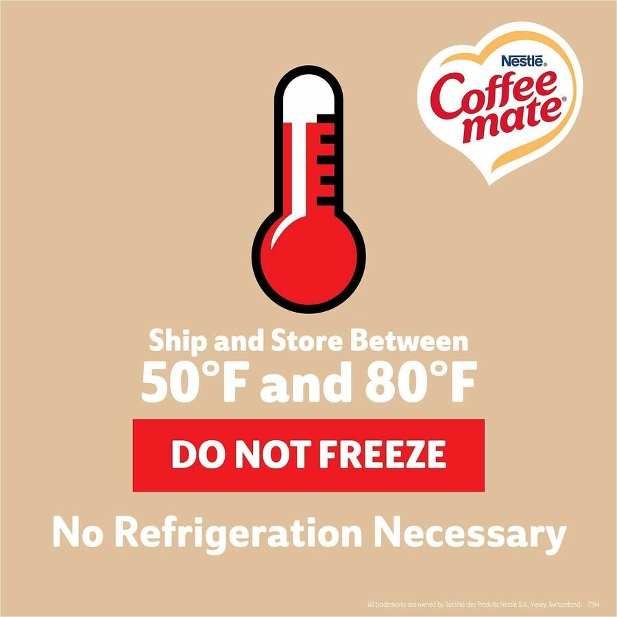 Image of Coffee mate 35110 Original Nondairy Liquid Creamer Singles, Original Flavor, 0.38 fl oz (11 mL), 50 Serving, 50 / Box