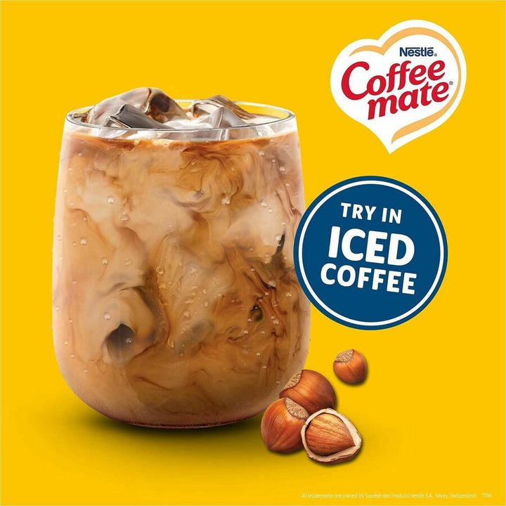 Image of Coffee mate 35180 Hazelnut Nondairy Liquid Creamer Singles, Artificial Hazelnut Flavor, 0.38 fl oz (11 mL), 50 Serving, 50 / Box