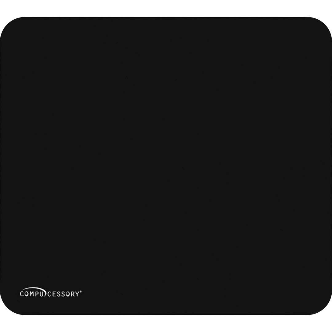 Image of Compucessory Economy Mouse Pad, Nonskid Rubber Base, 9-1/2"x8-1/2", Black