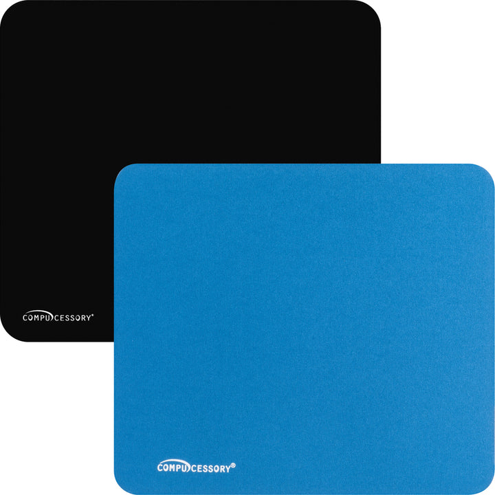 Image of Compucessory Economy Mouse Pad, Nonskid Rubber Base, 9-1/2"x8-1/2", Black