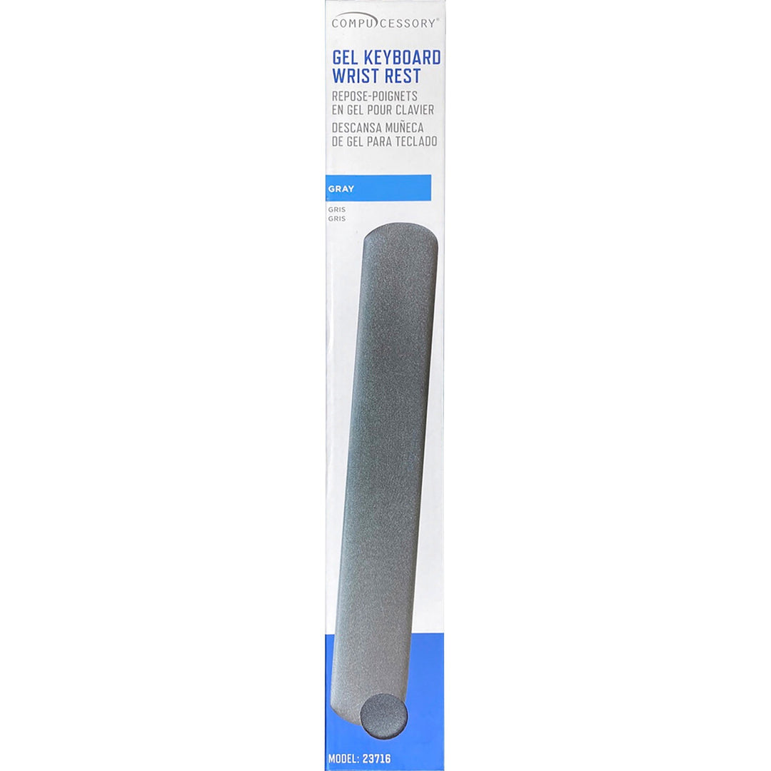 Image of Compucessory Gel Keyboard Wrist Rest Pad, 19"x2-7/8"x3/4", Gray