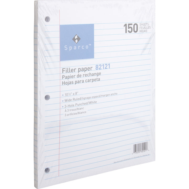 Image of Sparco Filler Paper, Wide-Ruled, 16lb., 10-1/2"x8", 150/PK, WE
