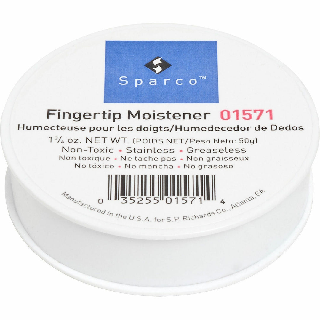 Image of Sparco 01571 1 3/4 Ounce Fingertip Moistener, White, Non-slip, Greaseless, Stainingless, Odorless, 1 Each