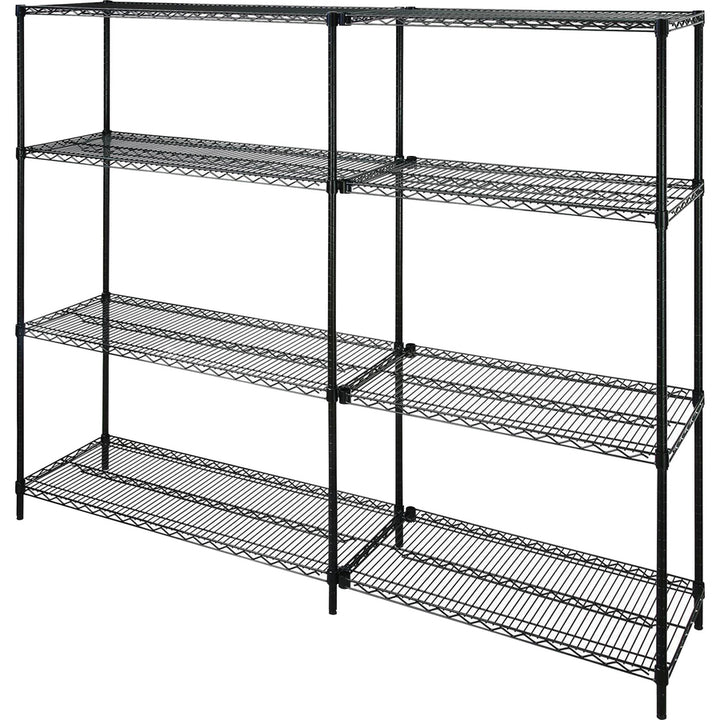 Image of Lorell Shelving,Wire,4 Shelves/4Posts,48"x18"x72",BK