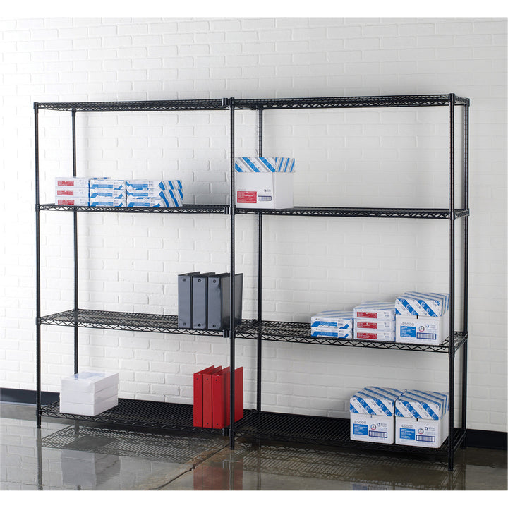 Image of Lorell Shelving,Wire,4 Shelves/4Posts,48"x18"x72",BK