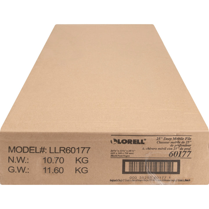 Image of Lorell Standard Mobile File, Locking, 13-1/2"x24-3/4"x28-1/4", BK