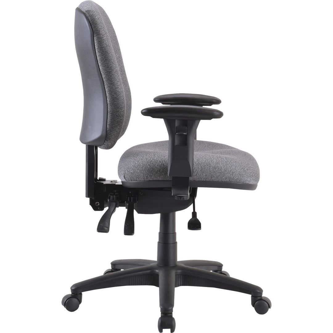 Image of Lorell Mid-back Task Chair, 26-3/4"x26"x39-1/4-42", Gray