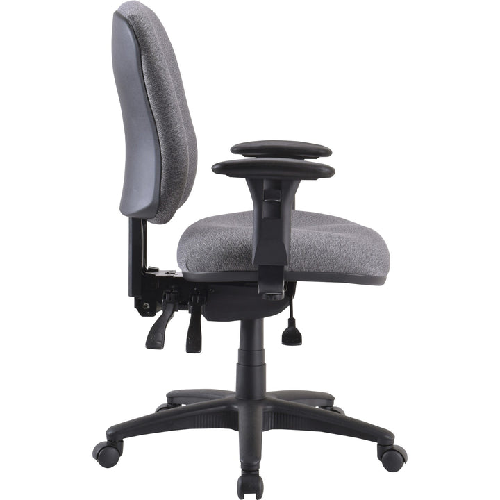 Image of Lorell Mid-back Task Chair, 26-3/4"x26"x39-1/4-42", Gray
