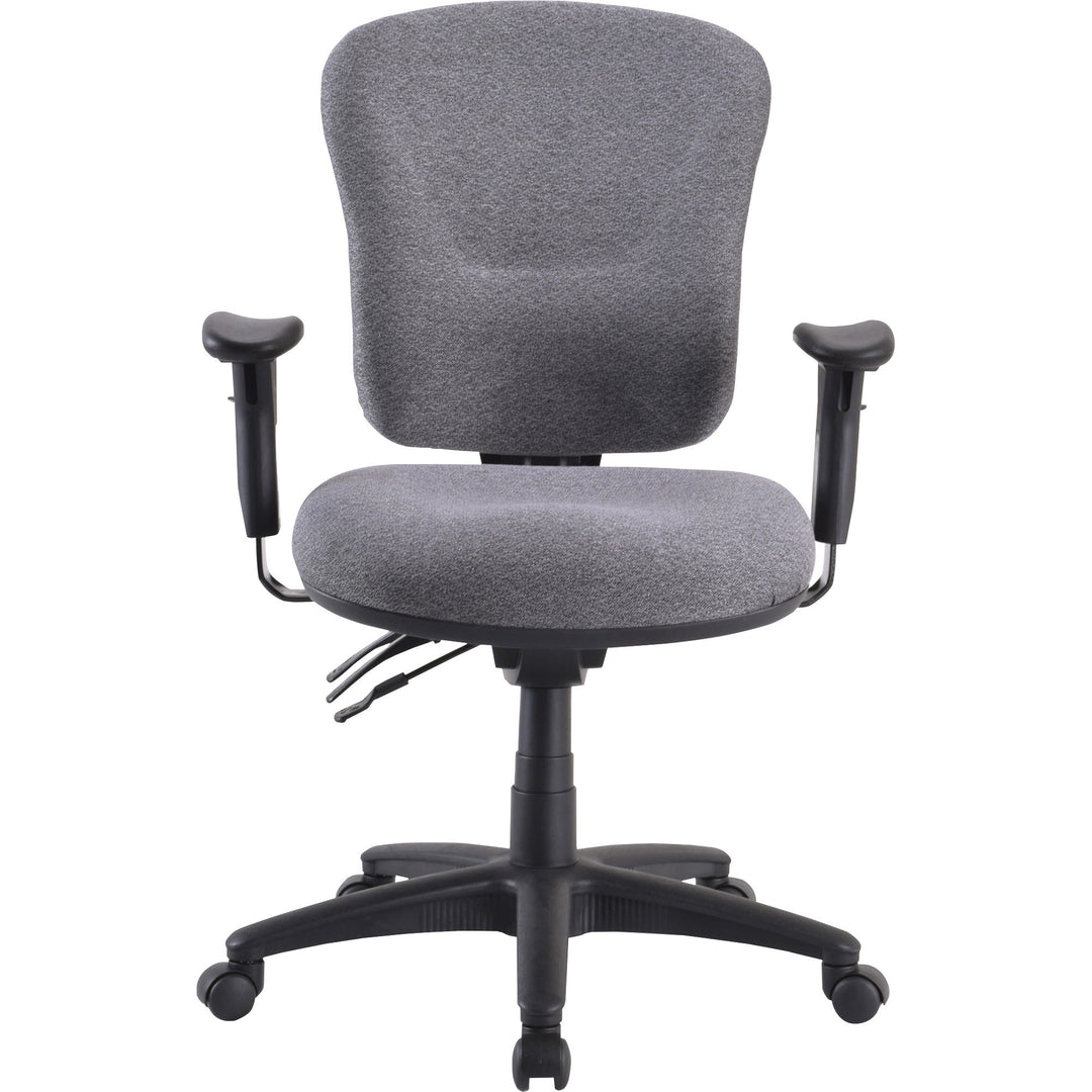 Image of Lorell Mid-back Task Chair, 26-3/4"x26"x39-1/4-42", Gray